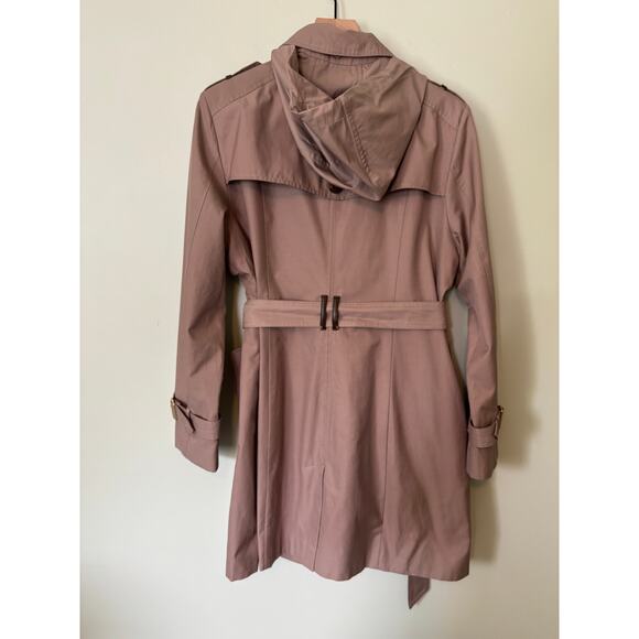 Cole Haan Women's Hooded Belted Trench Coat Taupe XL - Picture 6 of 12